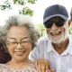 happy older asian couple